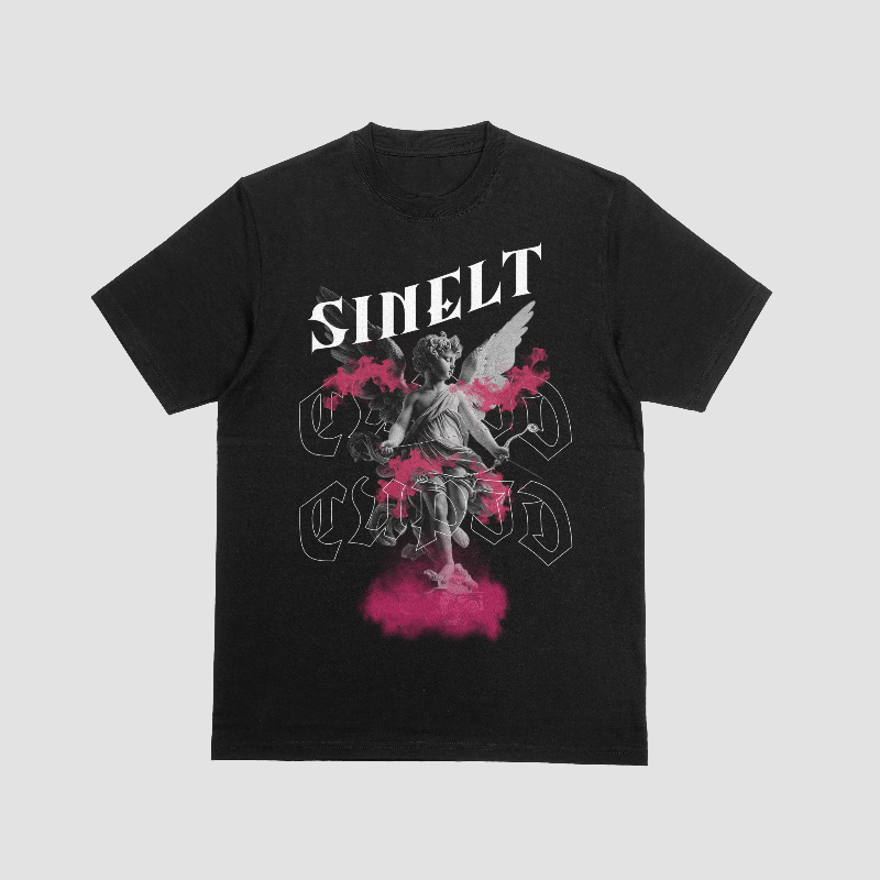 Streetwear Black Tee Angel
