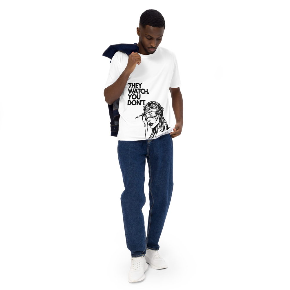 Streetwear White Tee Broken Face